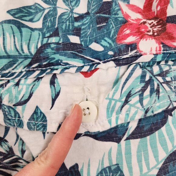 Another Hype Piece Pants Mens Large Blue Floral AHP Hawaiian Ripstop Joggers - Picture 10 of 13